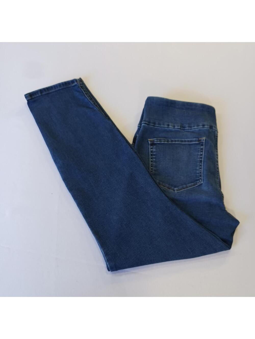 Lee Sculpting Womens 14 Short (32×28) Slim Fit Mid Rise Blue Denim Pull-On Jeans